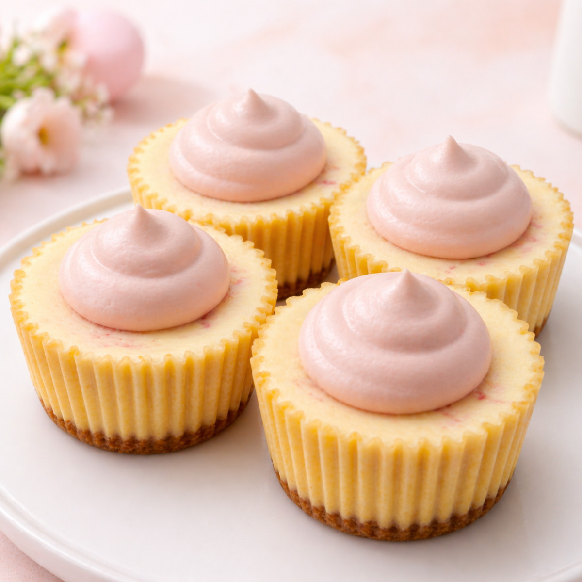 sugar free strawberry cheesecake made with almond flour and monk fruit